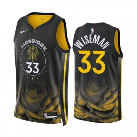 Canotte Uomo Golden State Warriors James Wiseman 33 Nike 2022-23 City Edition Nero Swingman